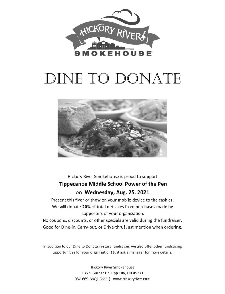 Hickory River Dine to Donate