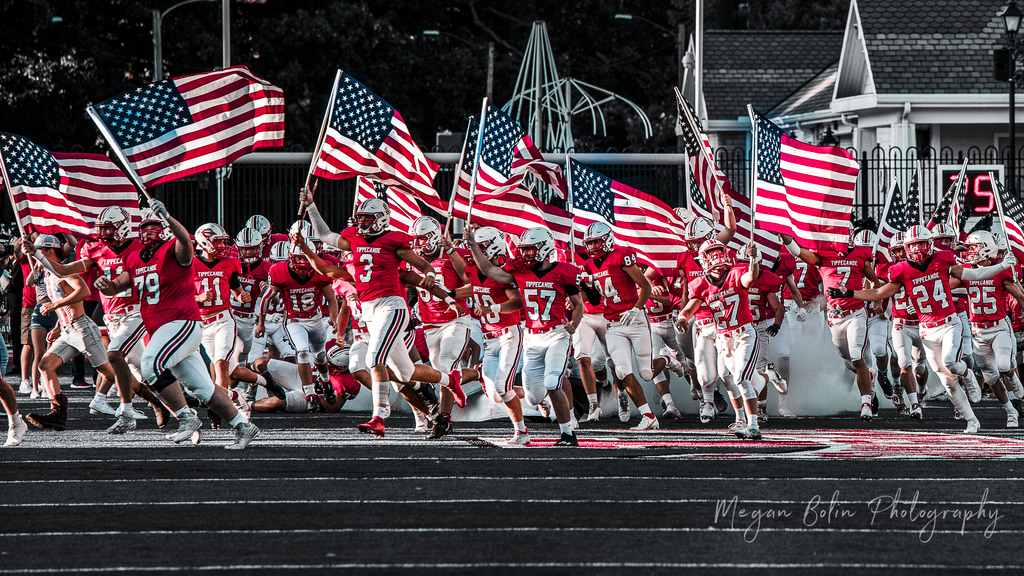 Football team with patriotism