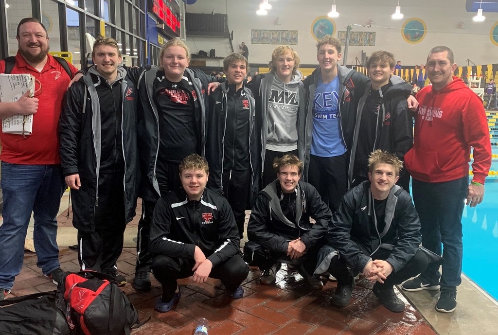 Tippecanoe  High School boys swim team and coaches