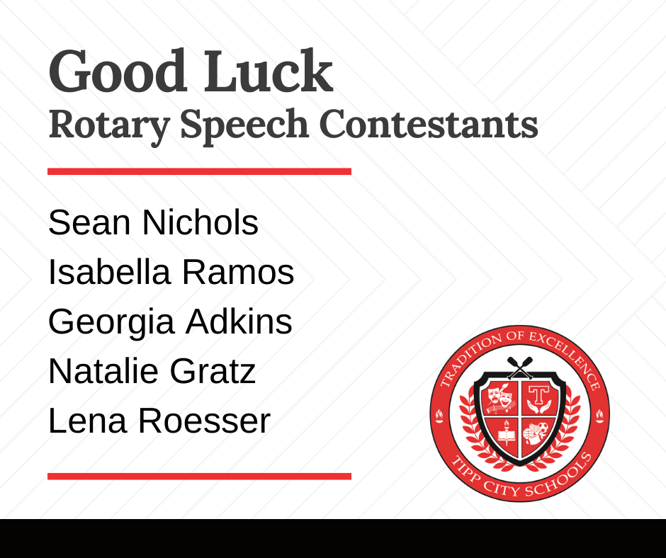 Rotary Speech Contestants.  Good luck!