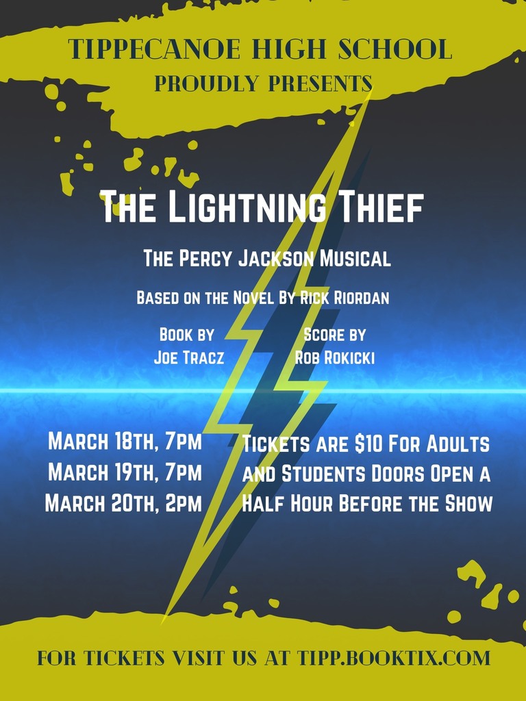 Announcement for THS production of The Lightning Thief