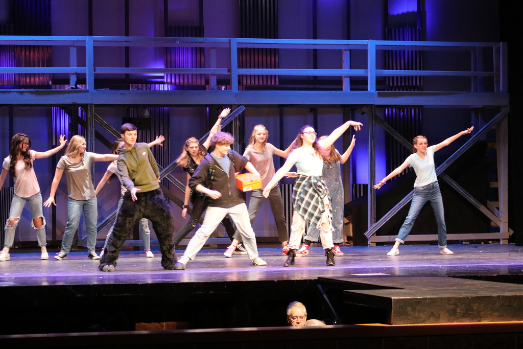 The cast dancing during the spring musical.
