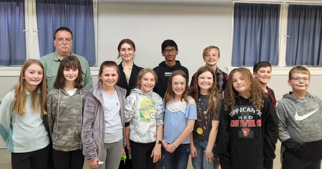 12 student who qualified for State Science Day presented at Rotary