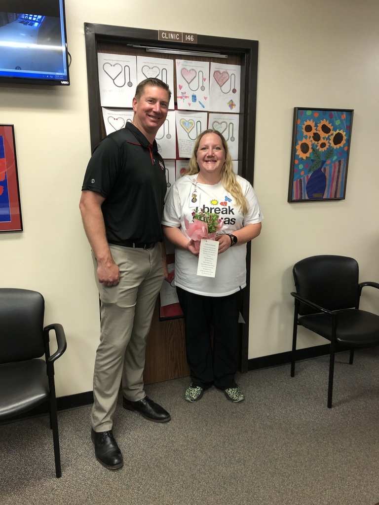 LT Ball principal Mike Vagedes with Clinic Assistant Gretchen Rolf.