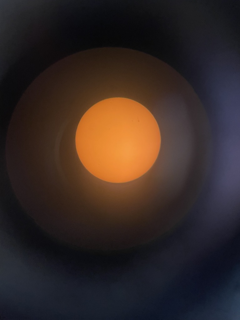 The sun as seen through a telescope by Tippecanoe Middle School students.