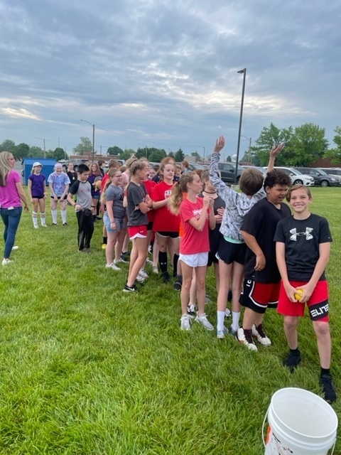 TMS students play a game at Field Day.