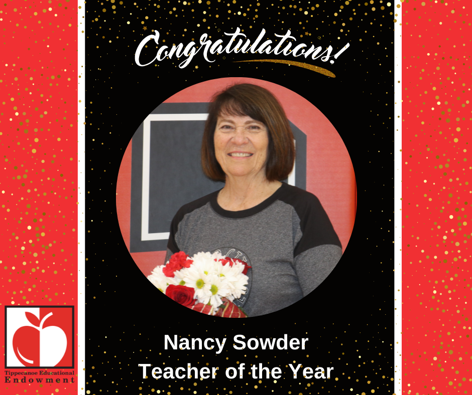 Congratulations to Nancy Sowder, this year's Teacher of the Year.