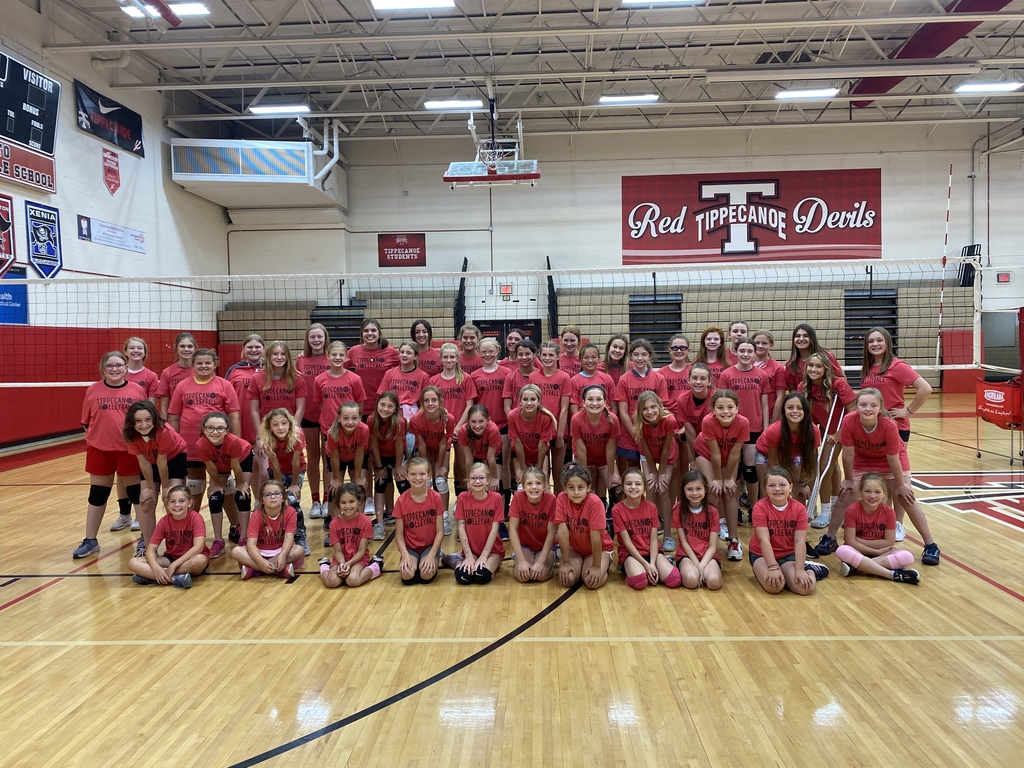Volleyball camp participants.