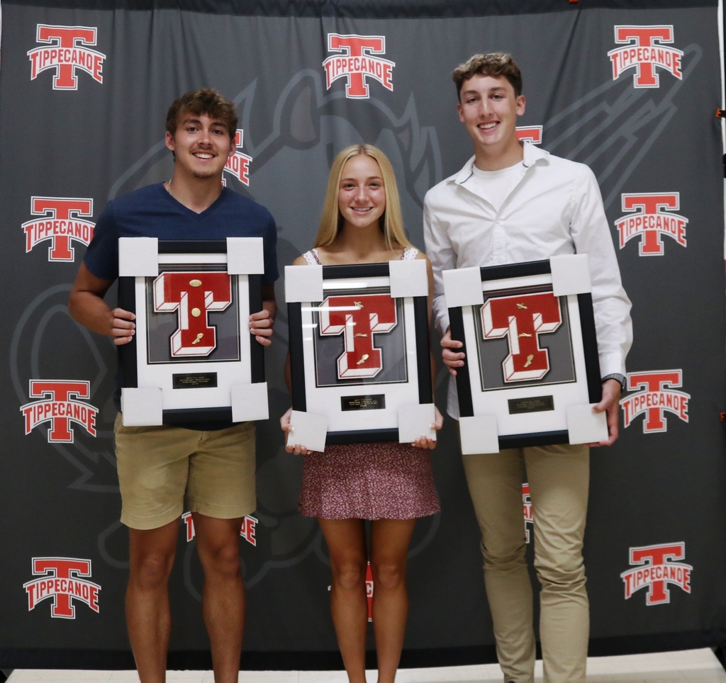 Three THS students earned more than ten varsity letter.  