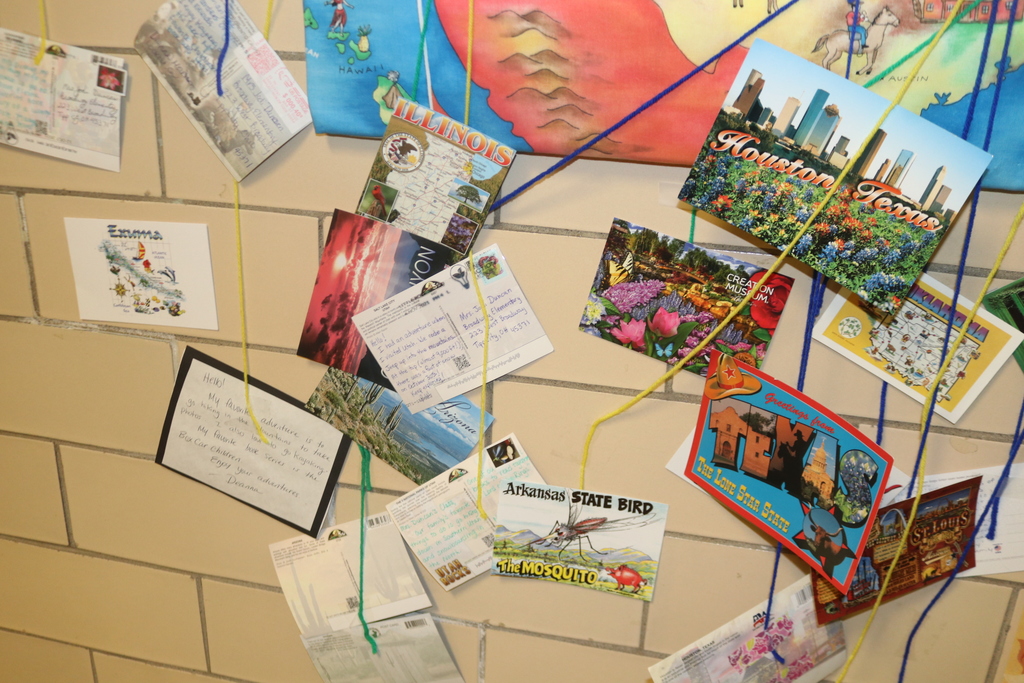 Postcards to students at Broadway.