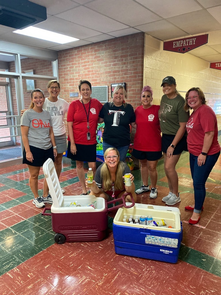LT Ball staff delivered cold drinks to Nevin Coppock and Broadway