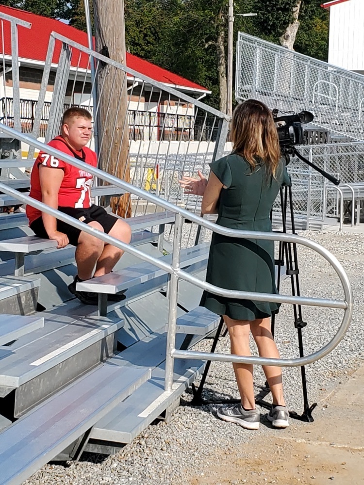 Gordon being interviewed