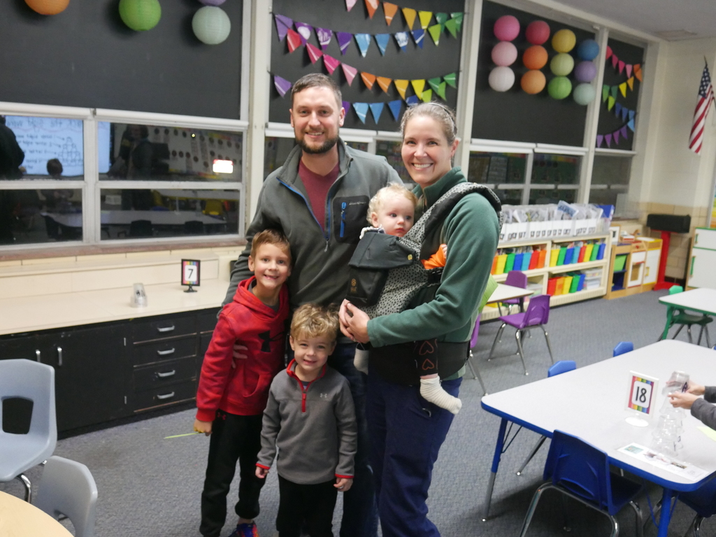 A family attends Literacy Night.