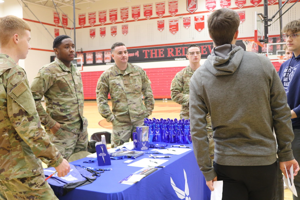 Recruiters at the THS College and Career Fair