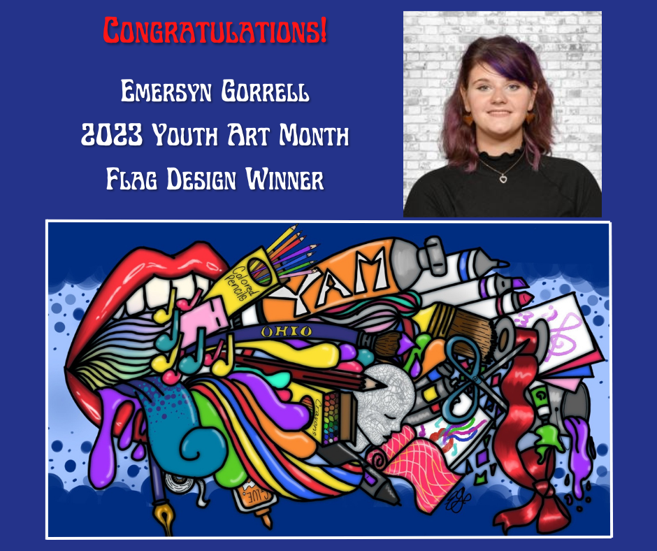 Emersyn Gorrell is the Youth Art Month winner.