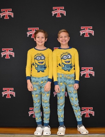 LT Ball students dress in the same pajamas for Twin Day.