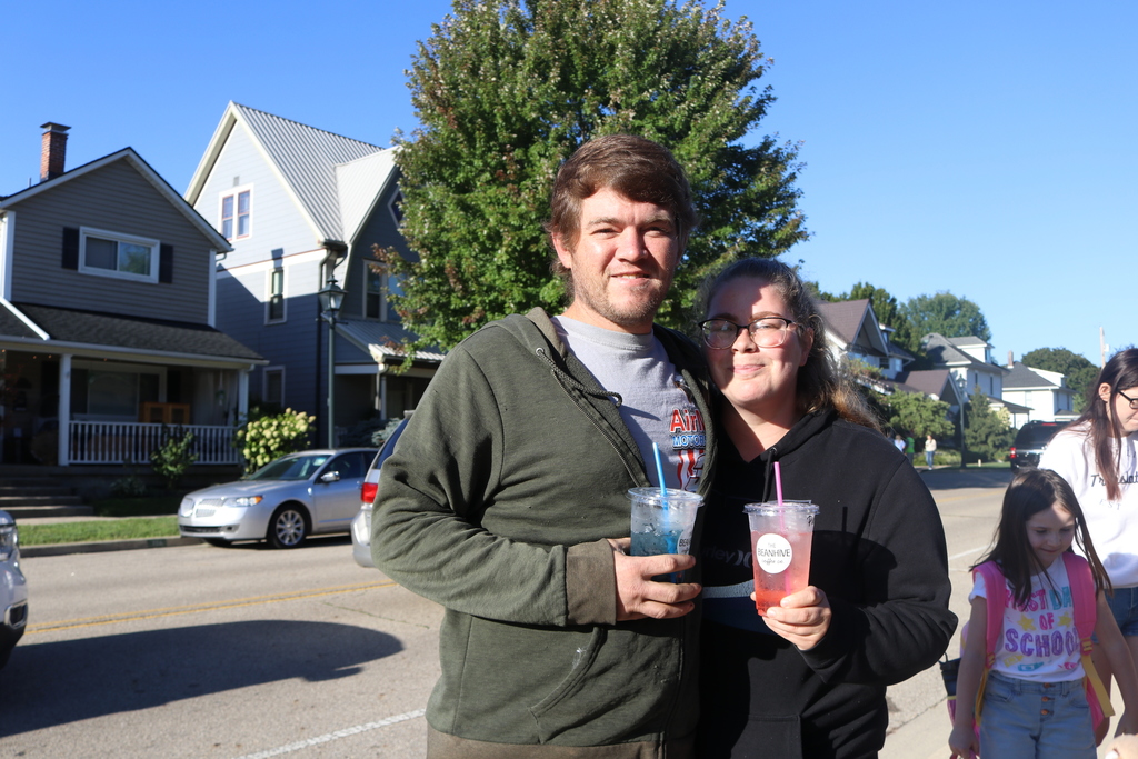 A couple with their coffee.