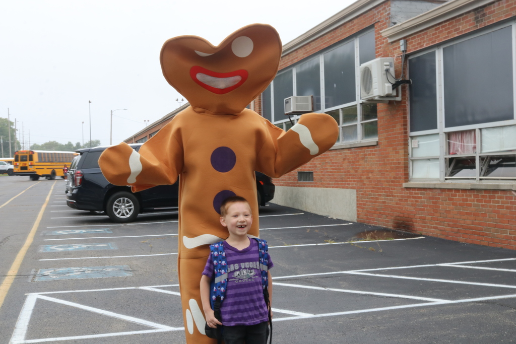 Gingerbread Man at Nevin Coppock with student.