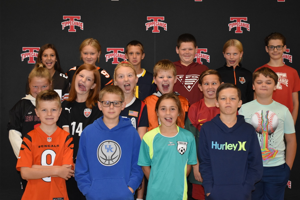 Students of the Month being silly.